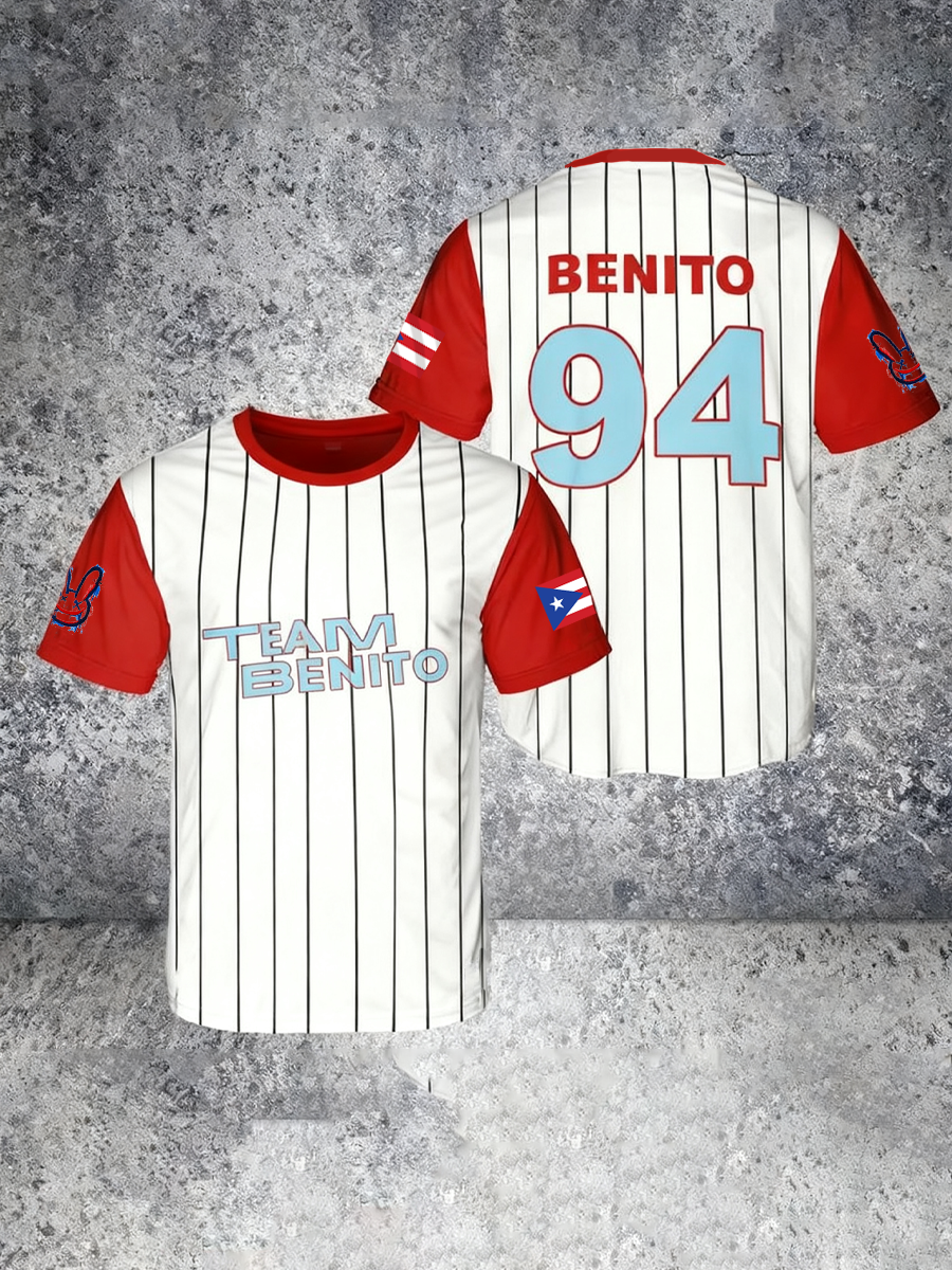 Men's Team Benito Baseball Jersey Halfbowl Fan Shirt short sleeves t-shirt