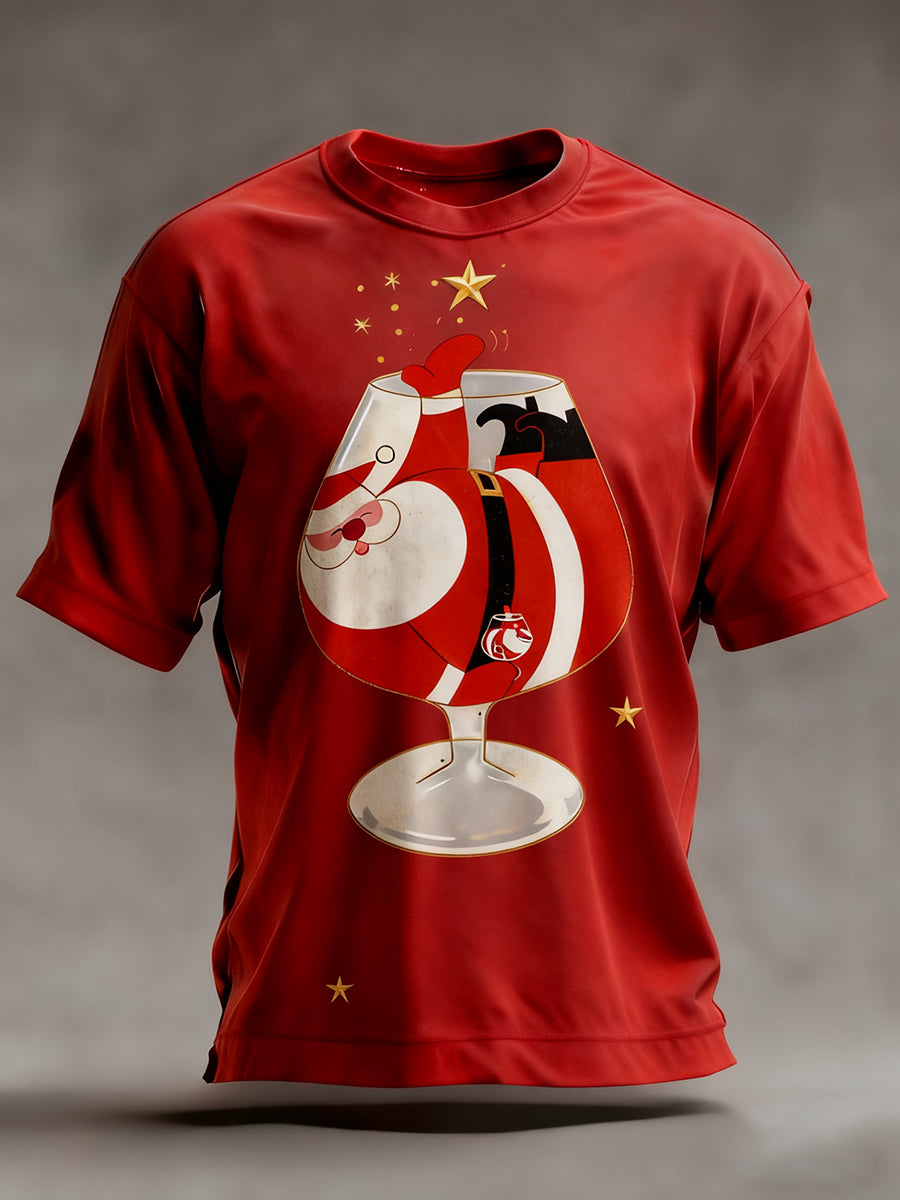 Men's Christmas Santa Claus Short Sleeve T-shirt