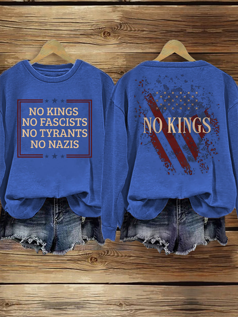 Women's No Kings Print Sweatshirt