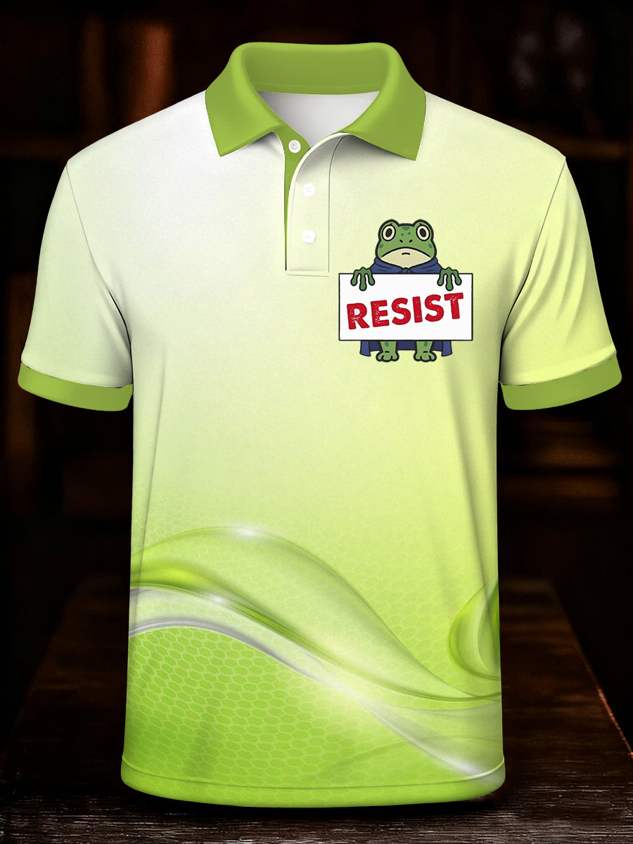 Men's Resist Frog Printed Shirt