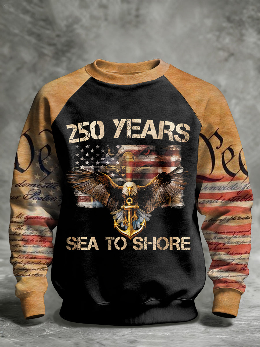 Men's Navy Anniversary Printed Sweatshirt