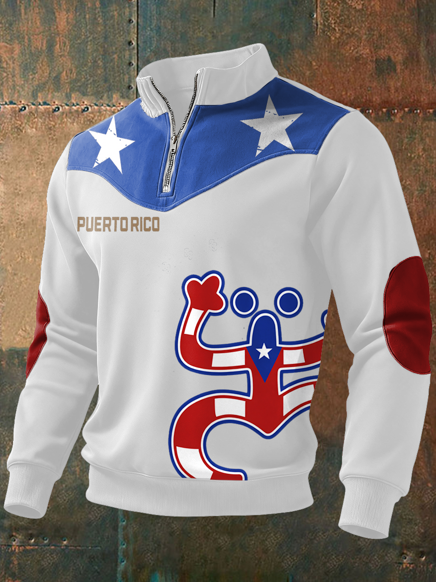 Men's Puerto Rico Art Printed Sweatshirt