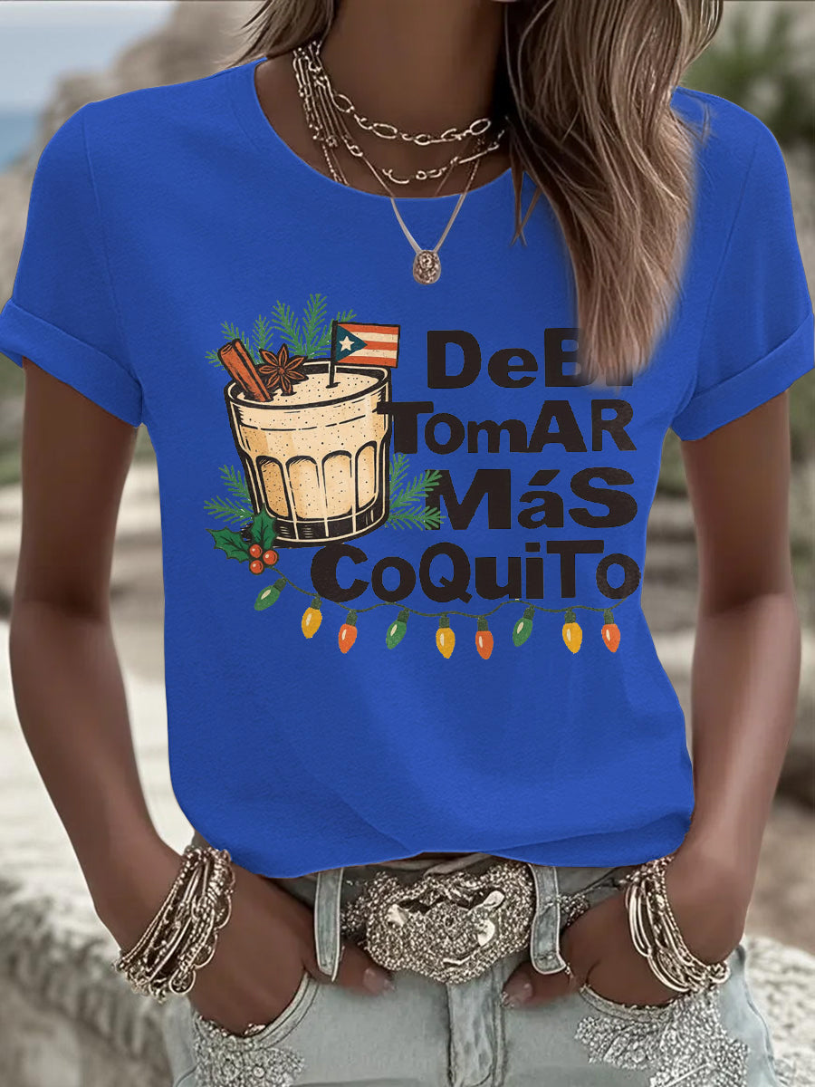 Women's Bunny Football Music Lover Printed T-shirt