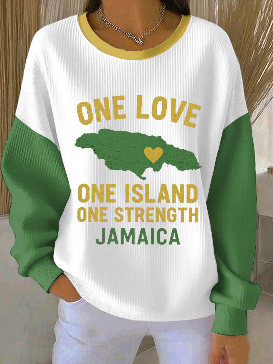Women's Hurricane Melissa One Love One Island One Strength Support Jamaica Sweatshirt