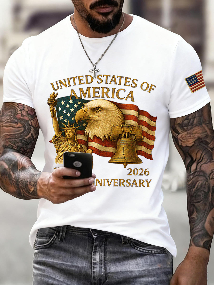 Men's United States of America 250th Anniversary Print T-Shirt
