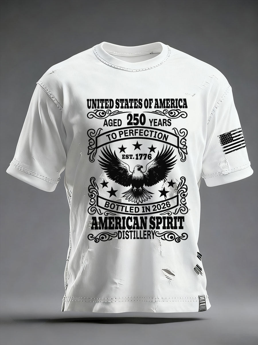 Men's United States 250 Years Printed Casual T-Shirt