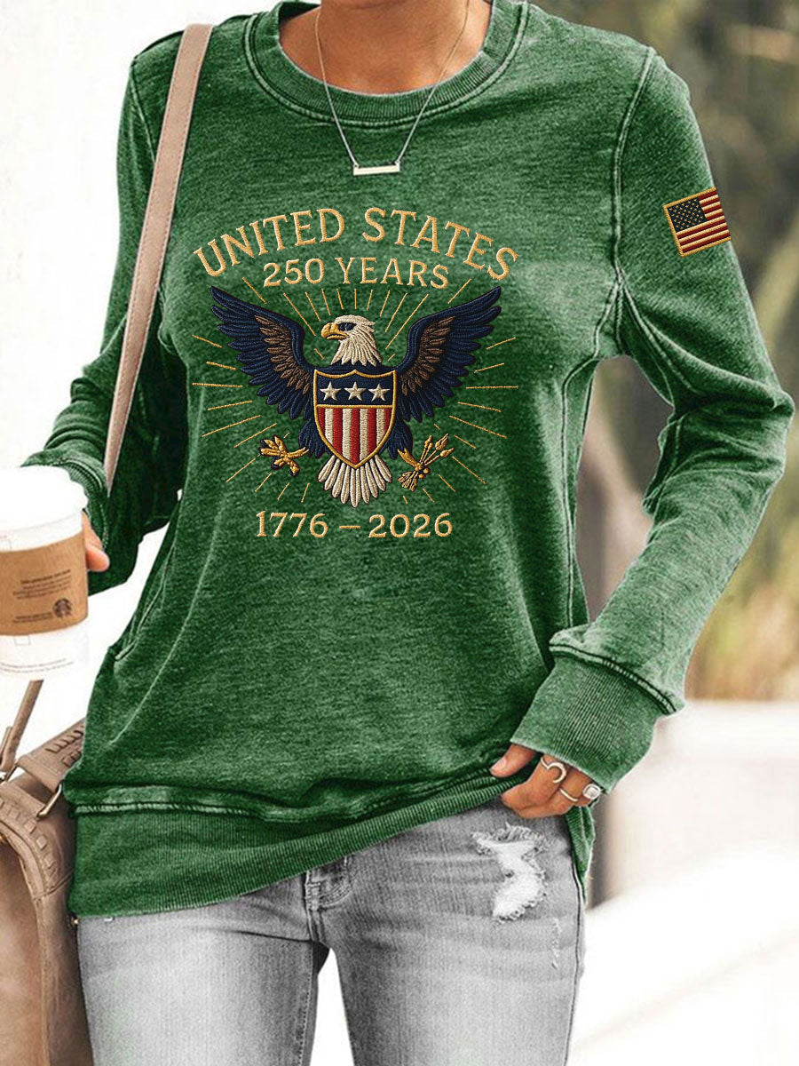 Women's American 250th Anniversary Printed Casual Sweatshirt