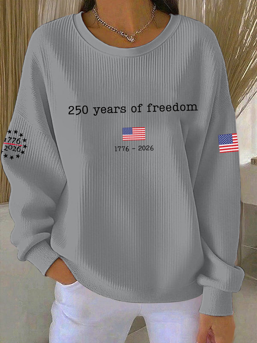 Women's American 250th Anniversary Printed Casual Sweatshirt