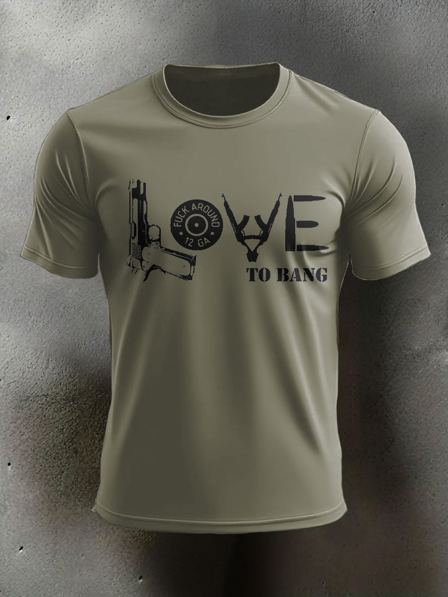 Men's Funny Pew Lover Veteran Printed T-shirt