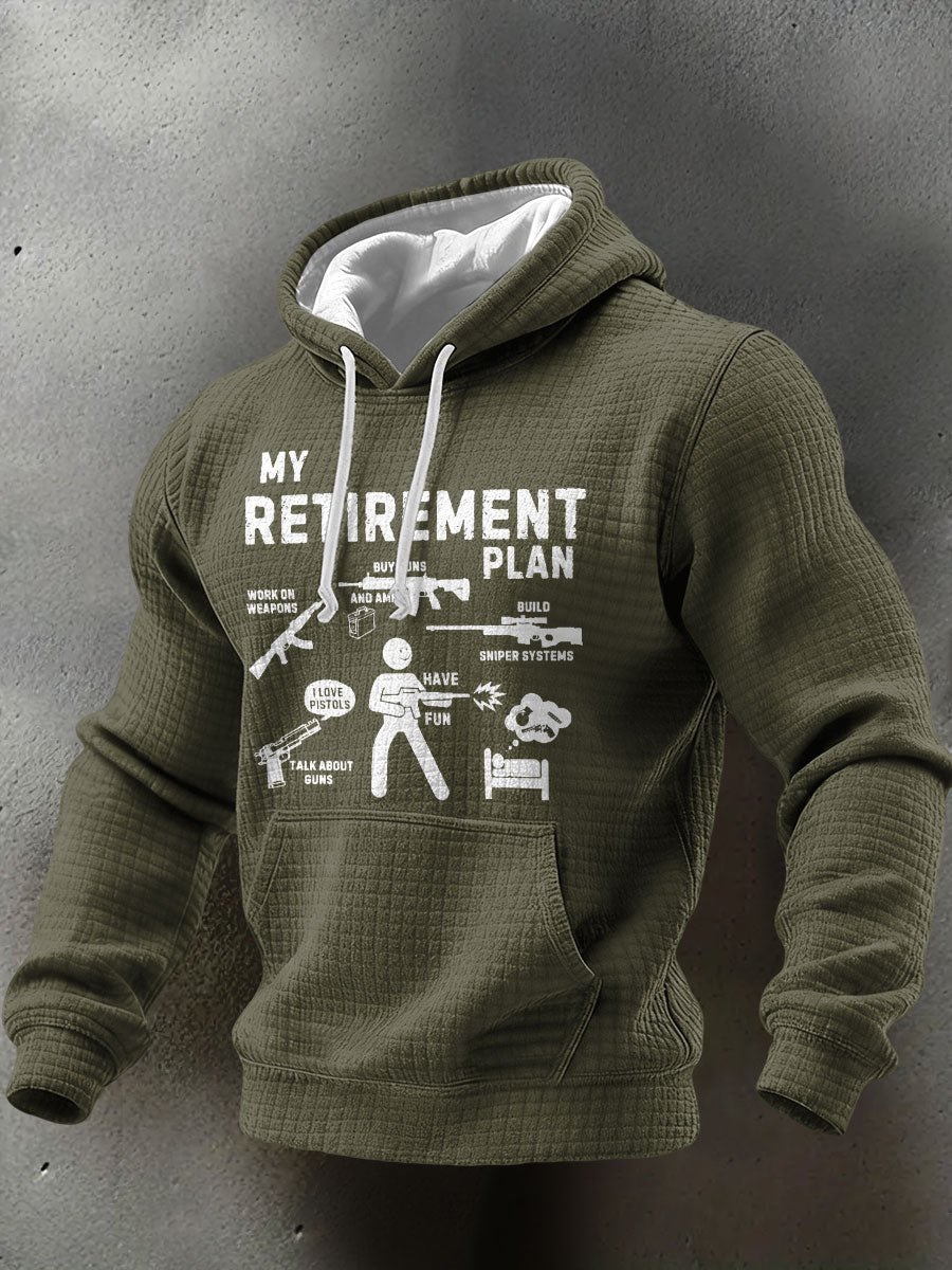 Men's Veteran Pew Humor Printed Hoodie