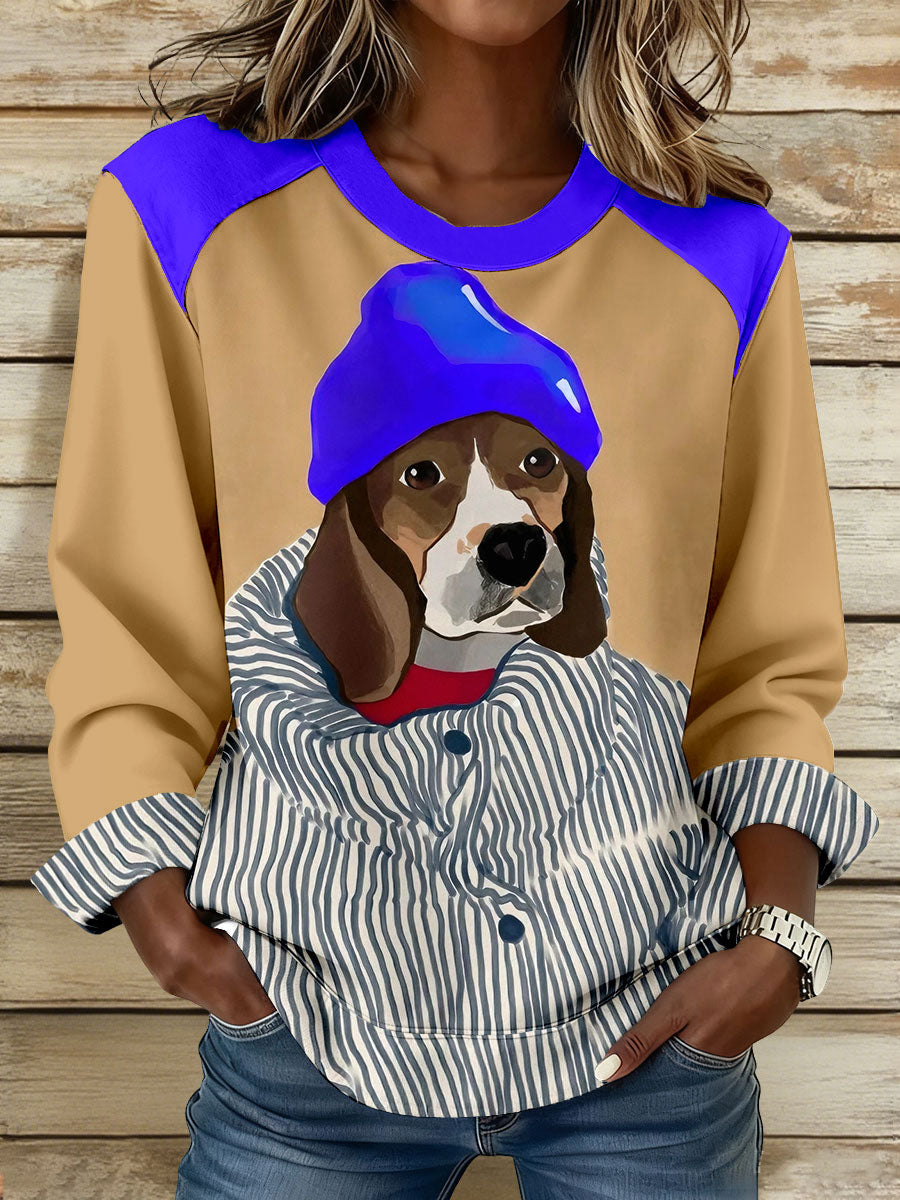 Women's Dog Print Sweatshirts