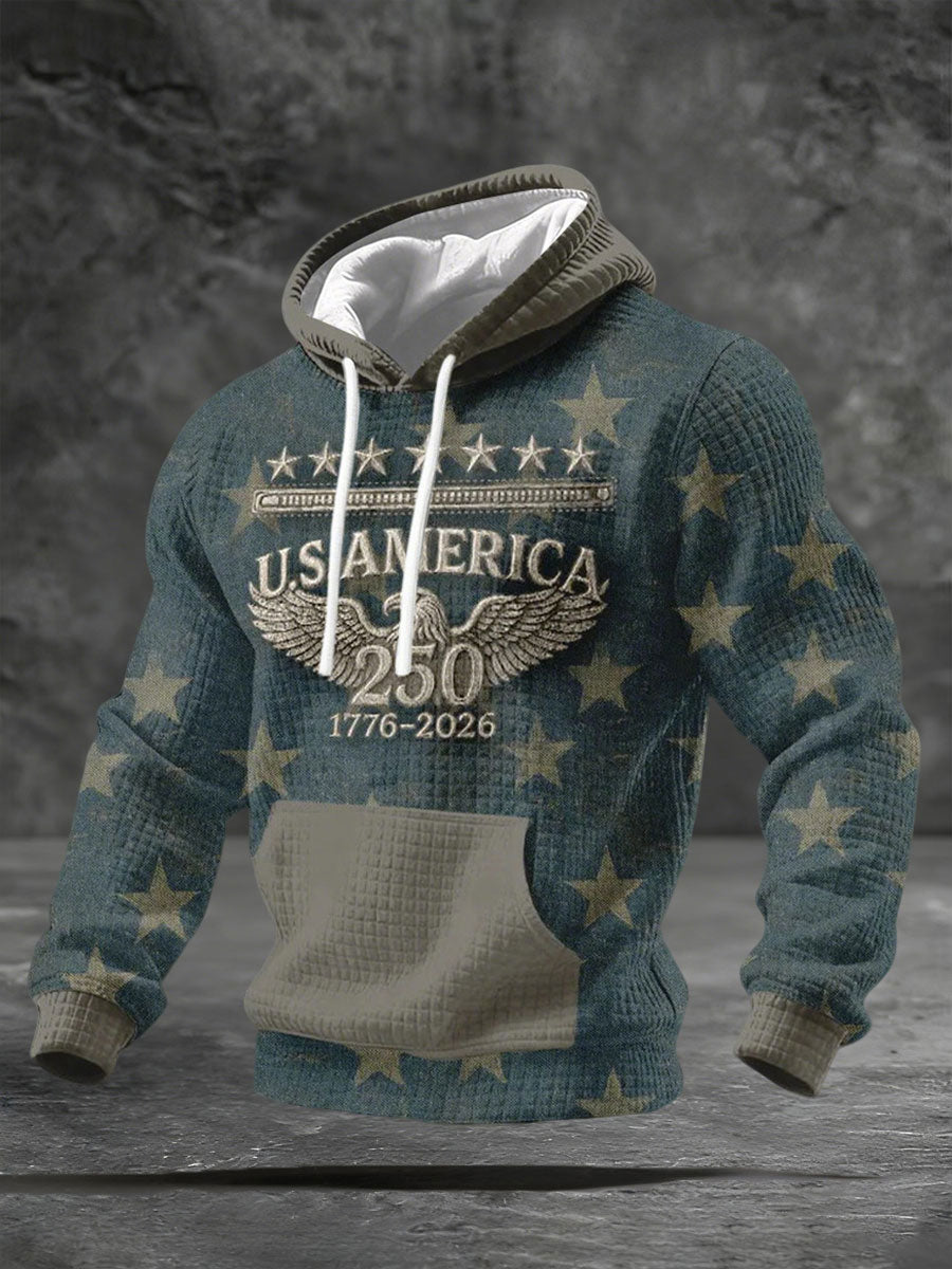 Men's America 250 Print Casual Hoodie