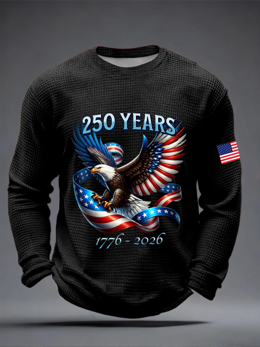 Men's American 250th Anniversary Print Waffle Top