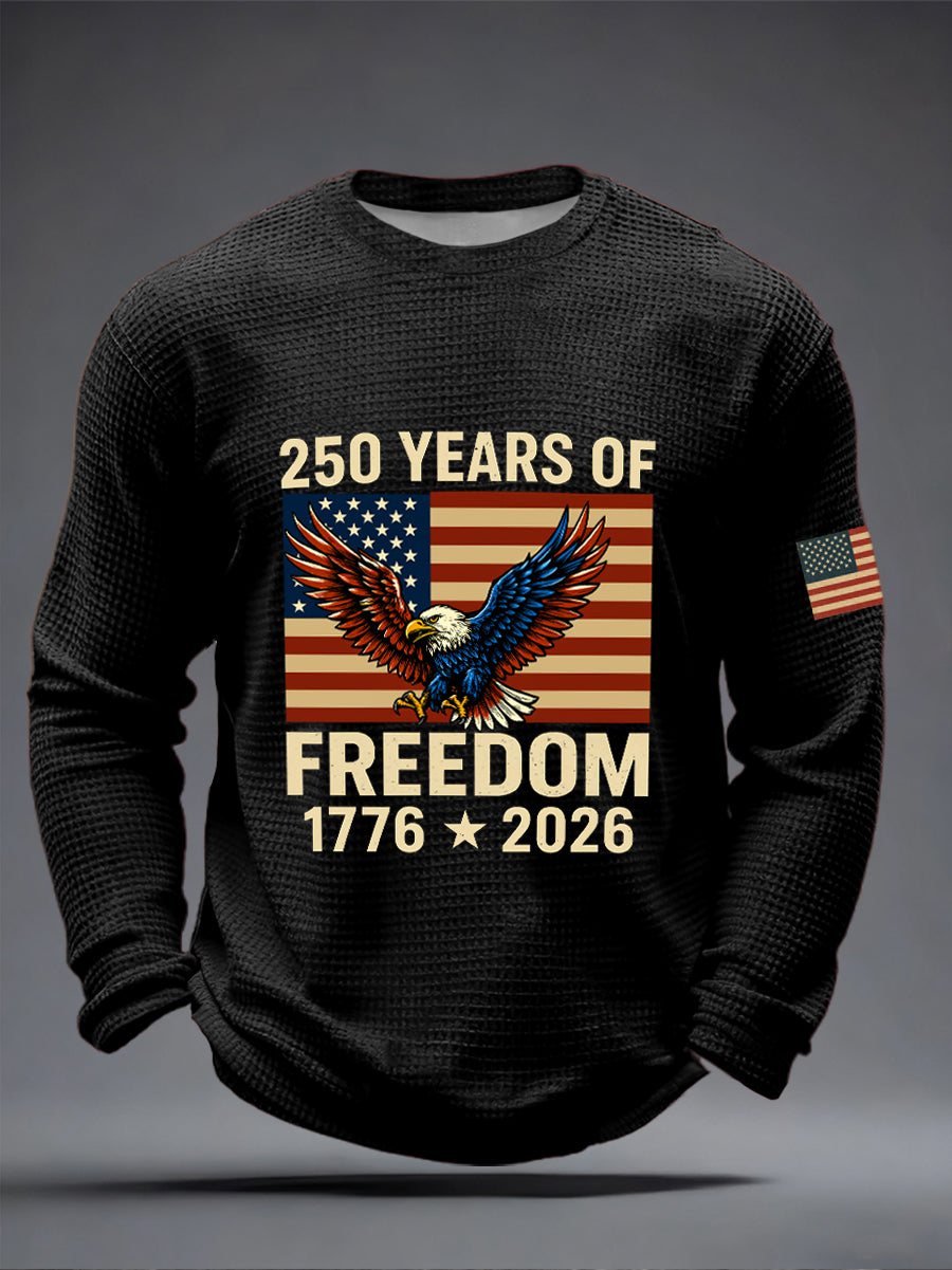 Men's American 250th Anniversary Print Waffle Top