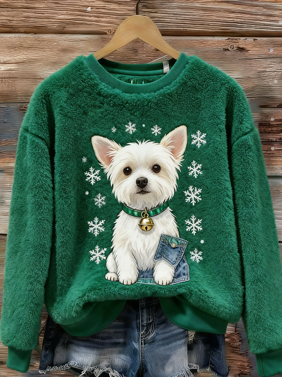 Women's Retro Animal Art Print Comfortable Flannel Top