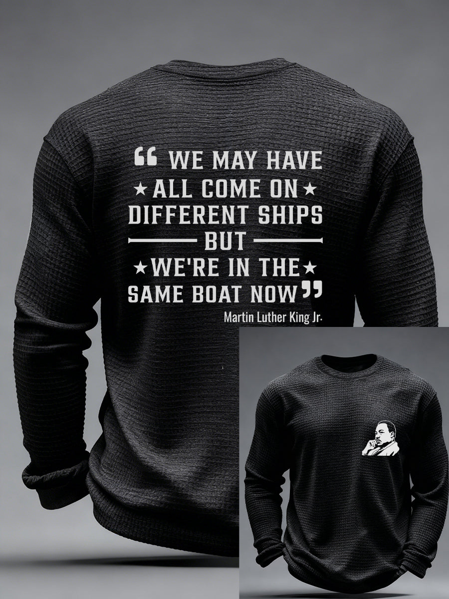 Men's MLK Day Waffle Long Sleeve T-Shirt