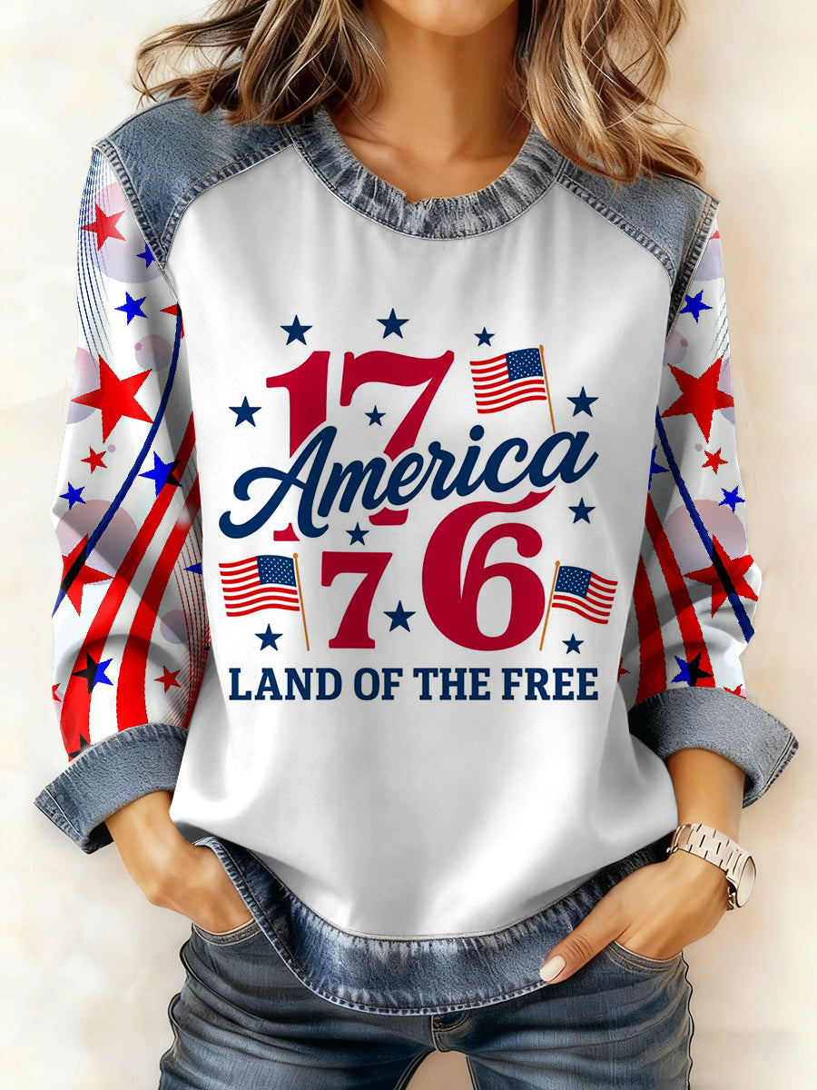 Women's Retro Anniversary Printed Sweatshirt
