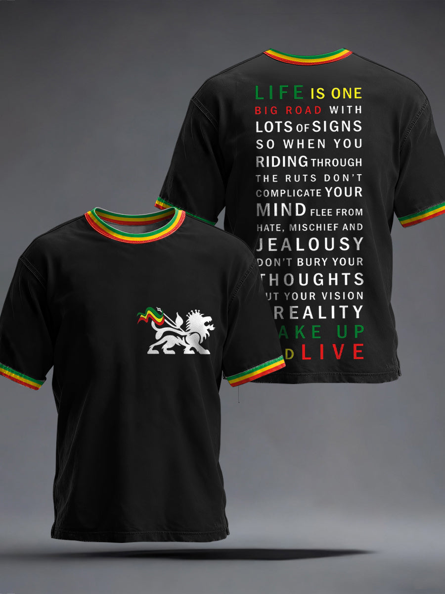 Men's Reggae Music Inspired Print T-Shirt