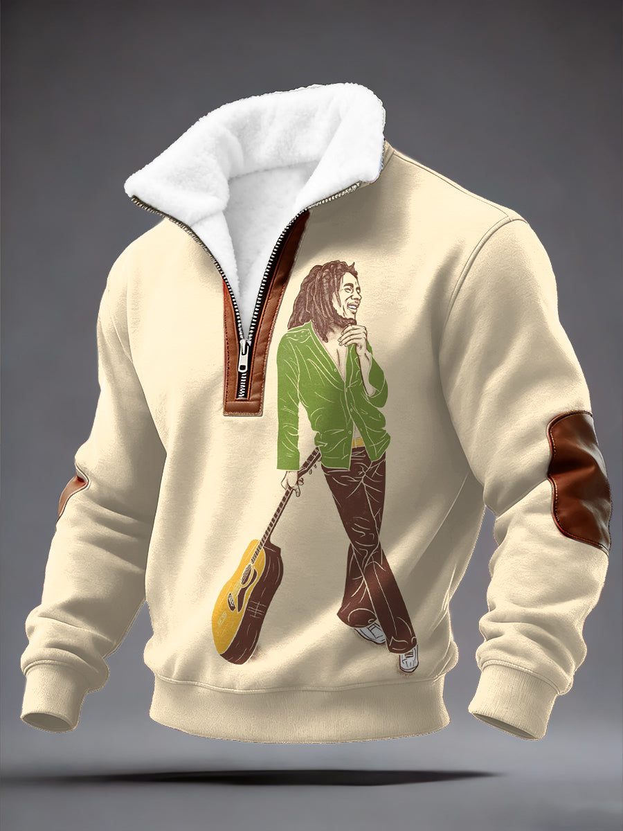 Men's Reggae Music Inspired Print Sweatshirt