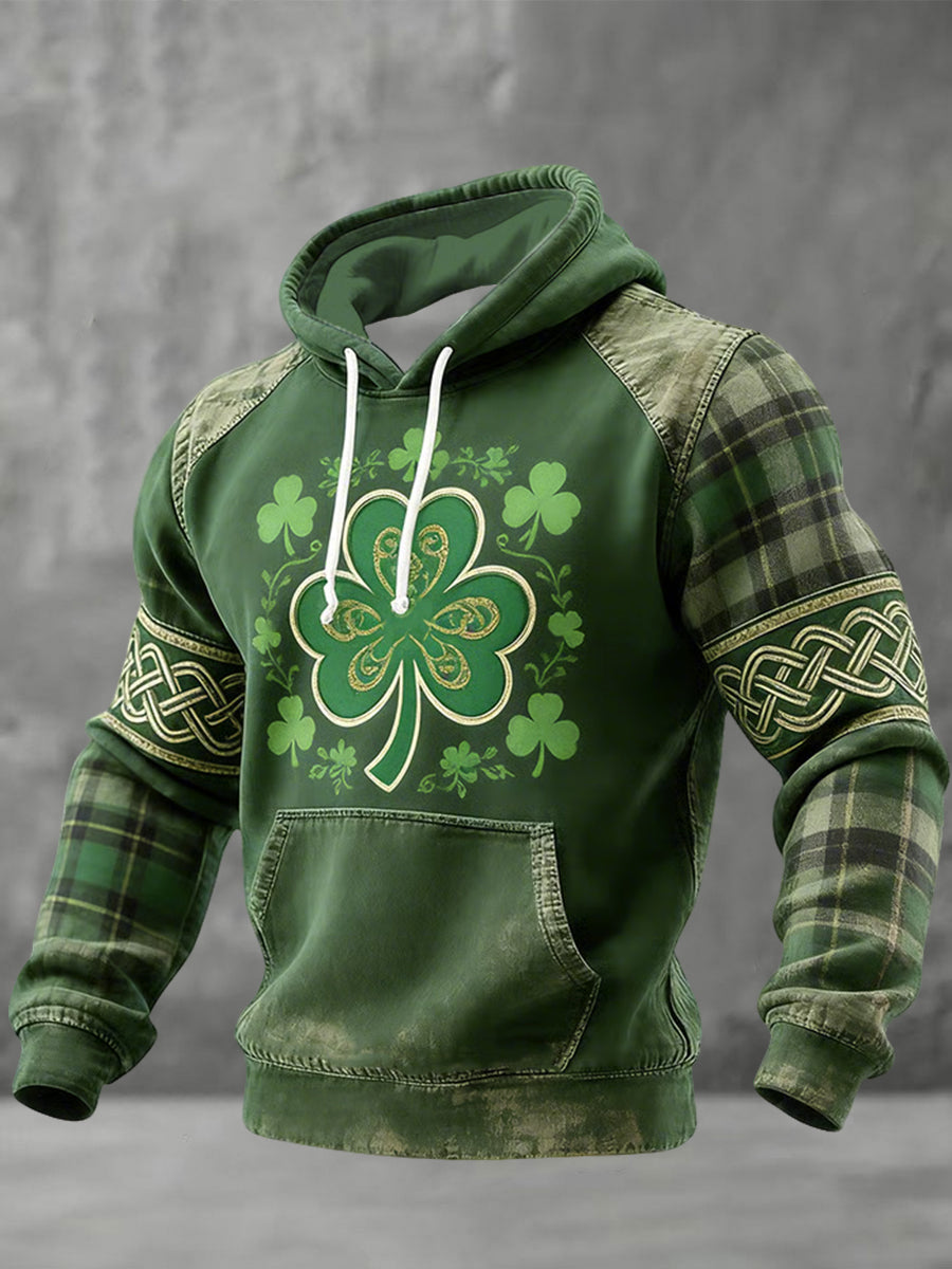 Men's St. Patrick's Day Printed Hoodie with Pocket