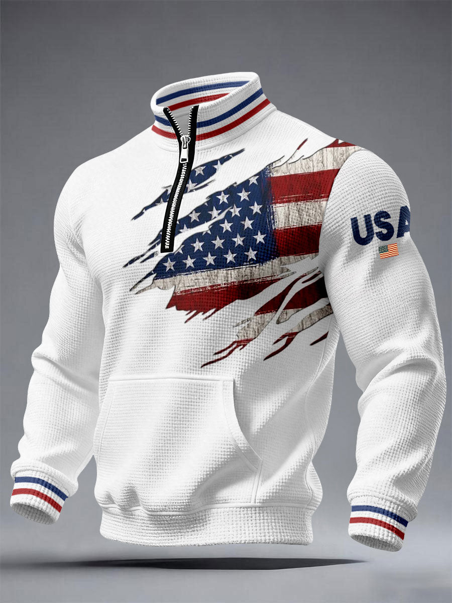 Men's Patriotic Waffle Sweatshirts