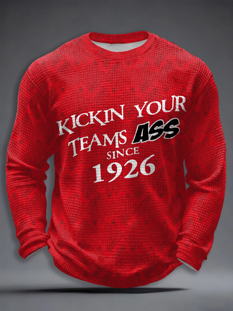 Men's Chicago Ice Hockey Print Waffle T-shirt