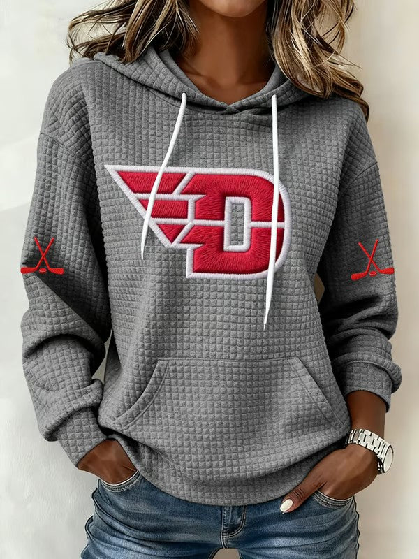 Women's Hockey Waffle Printed Hoodie