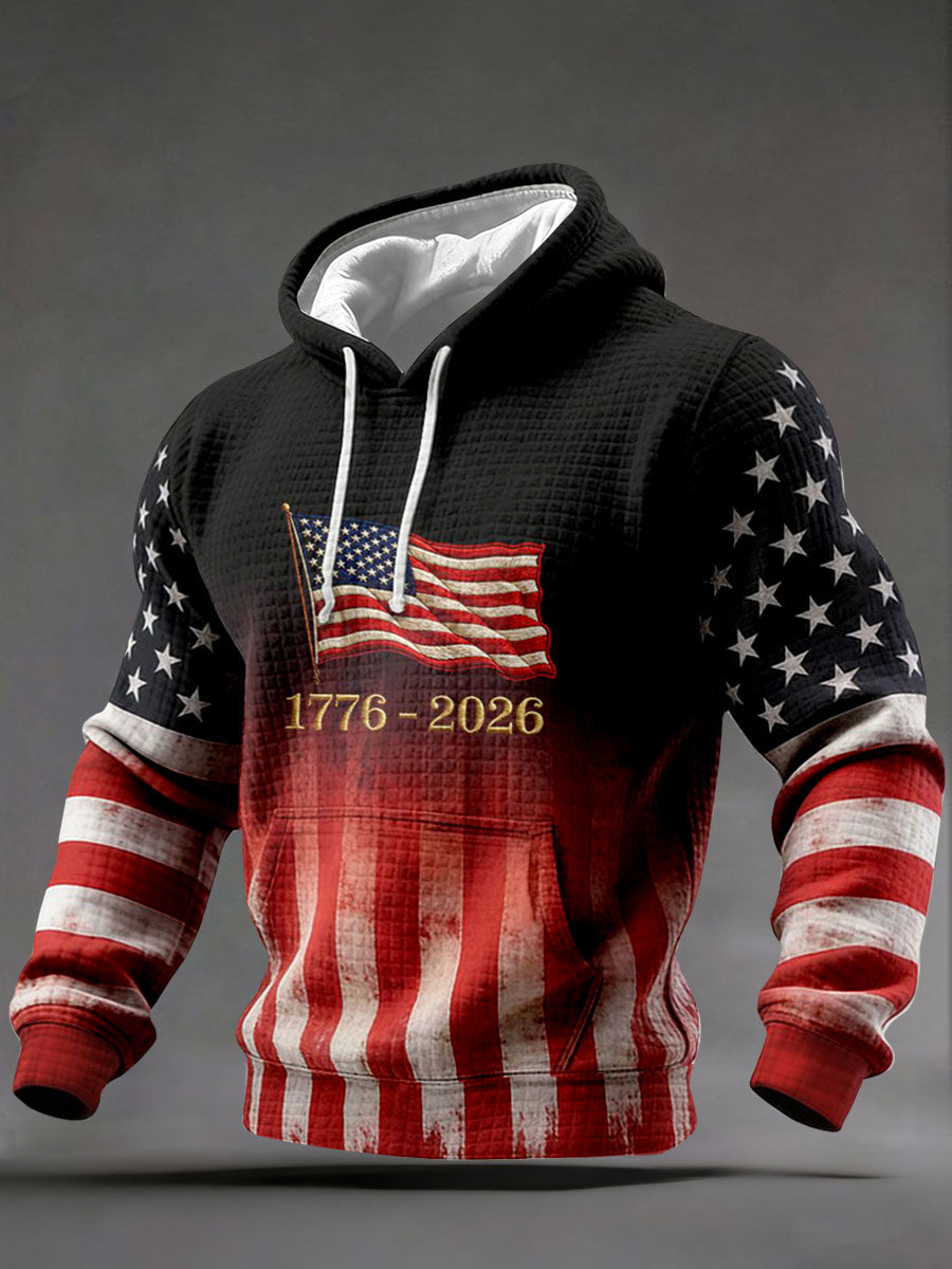 Men's USA 1776-2026 Flag Hoodies