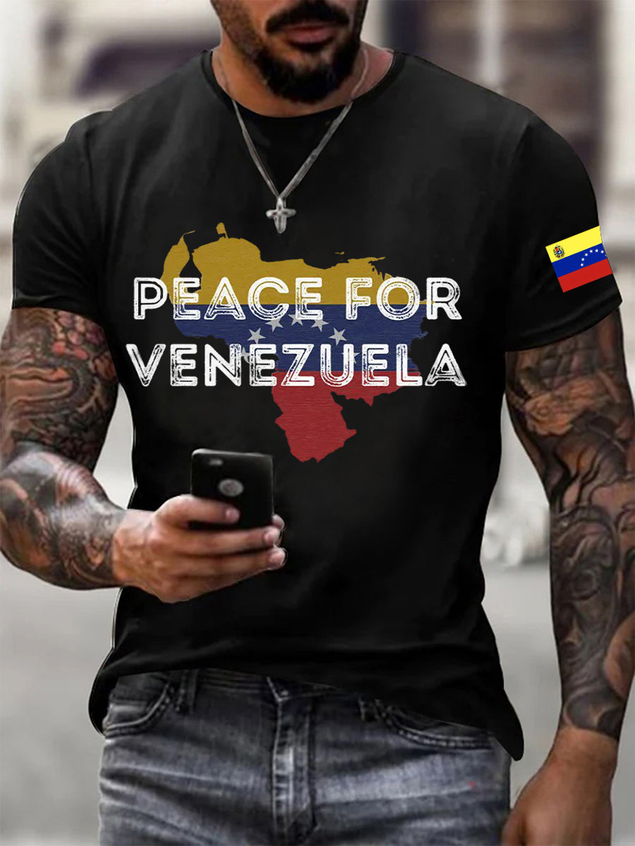 Men's Peace For Venezuela Printed T-shirt