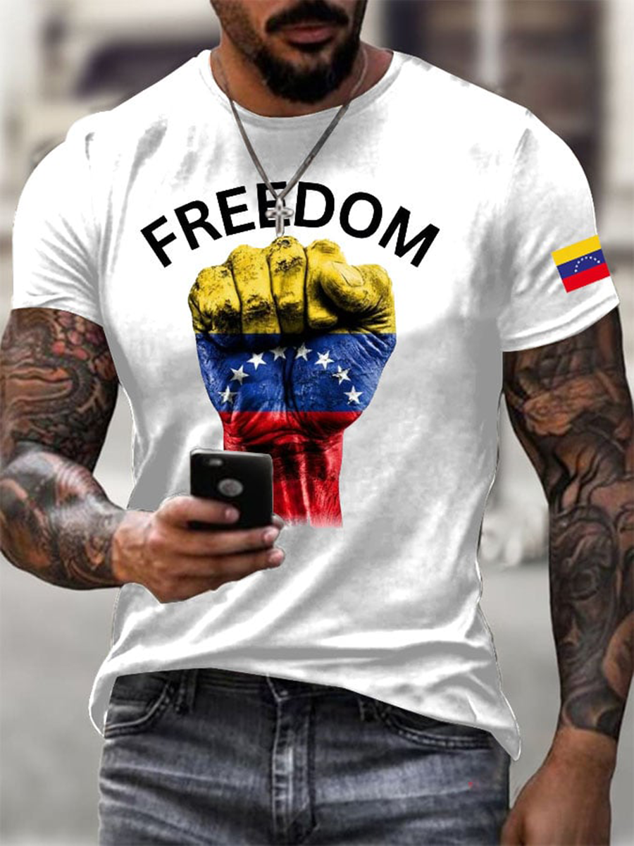 Men's Venezuela Freedom Short-sleeved T-shirt