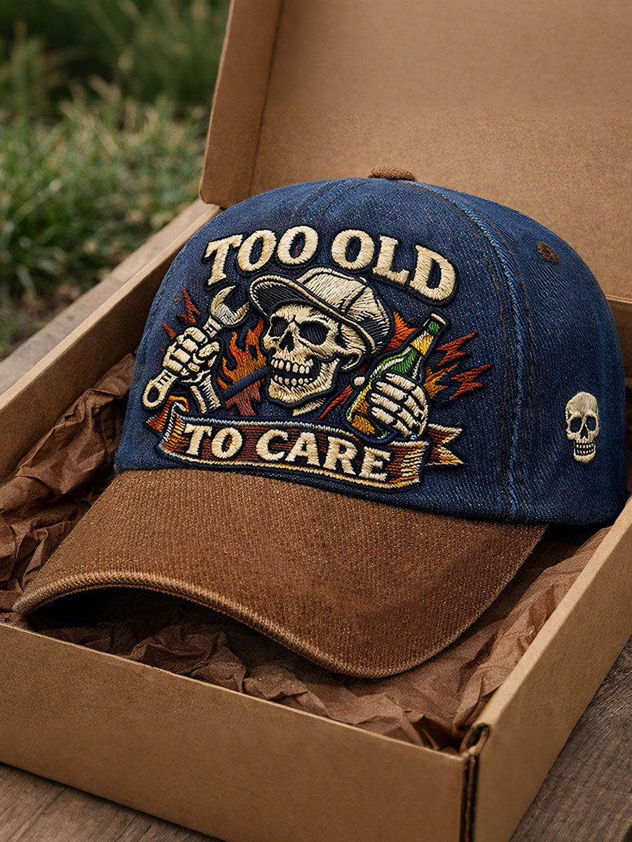 Too old to care Unisex Hats