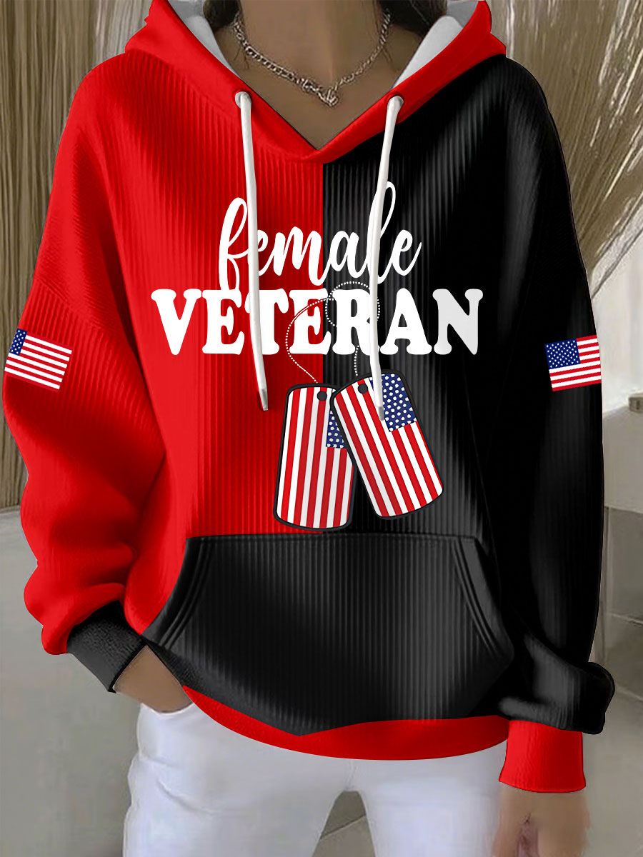 Women's female veteran hoodies
