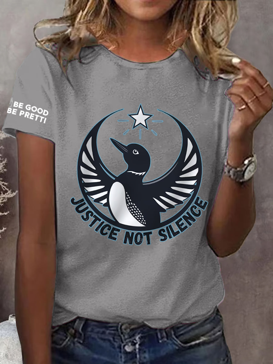 Women's I Justice Not Silence Be Good Be Pretti Anti ICE Tee
