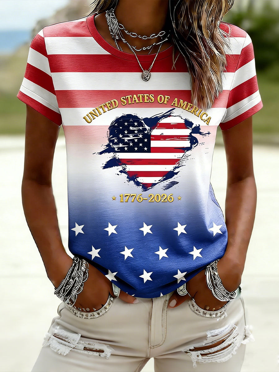 Women's 'United States of America 1776-2026' T-shirts