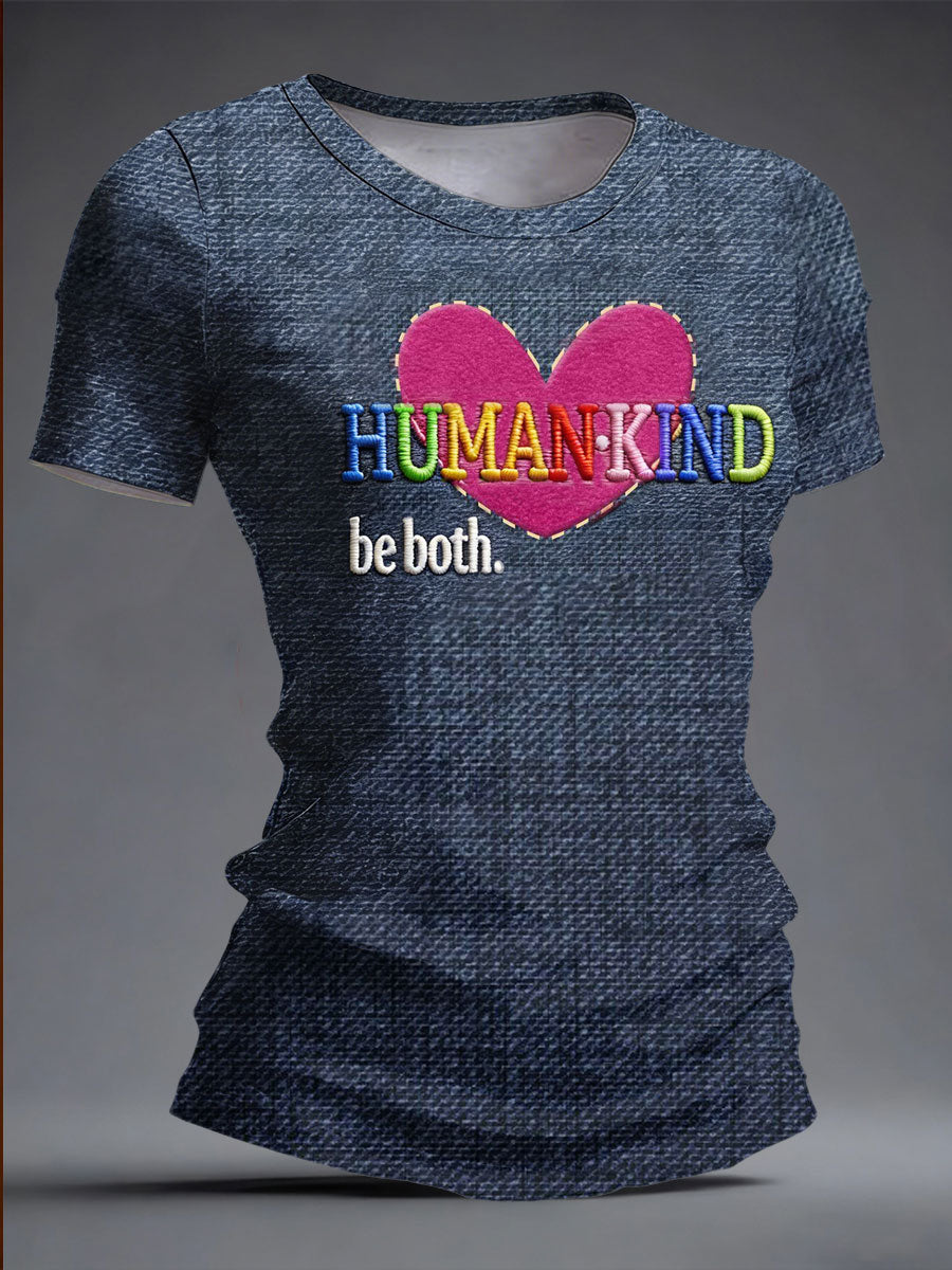 Women's Big Fan Rights Matter Be Good Printed T-shirt