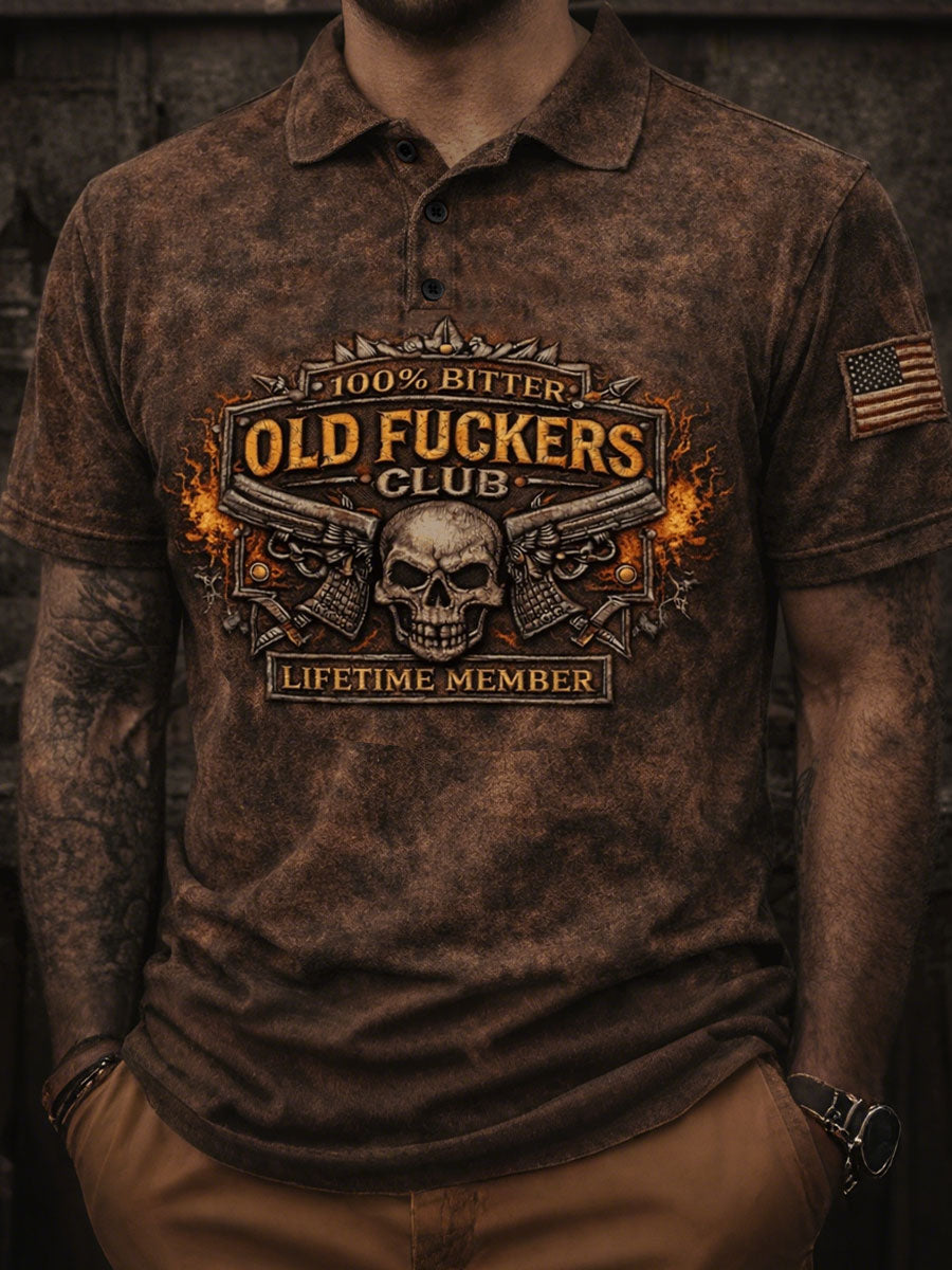 Men's Old Fuckers Club Vintage Tops