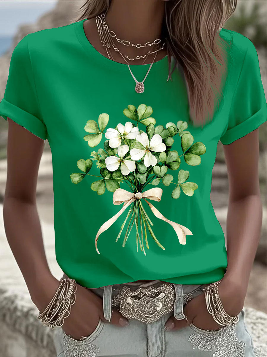 Women's St. Patrick's Day Printed Casual T-Shirt