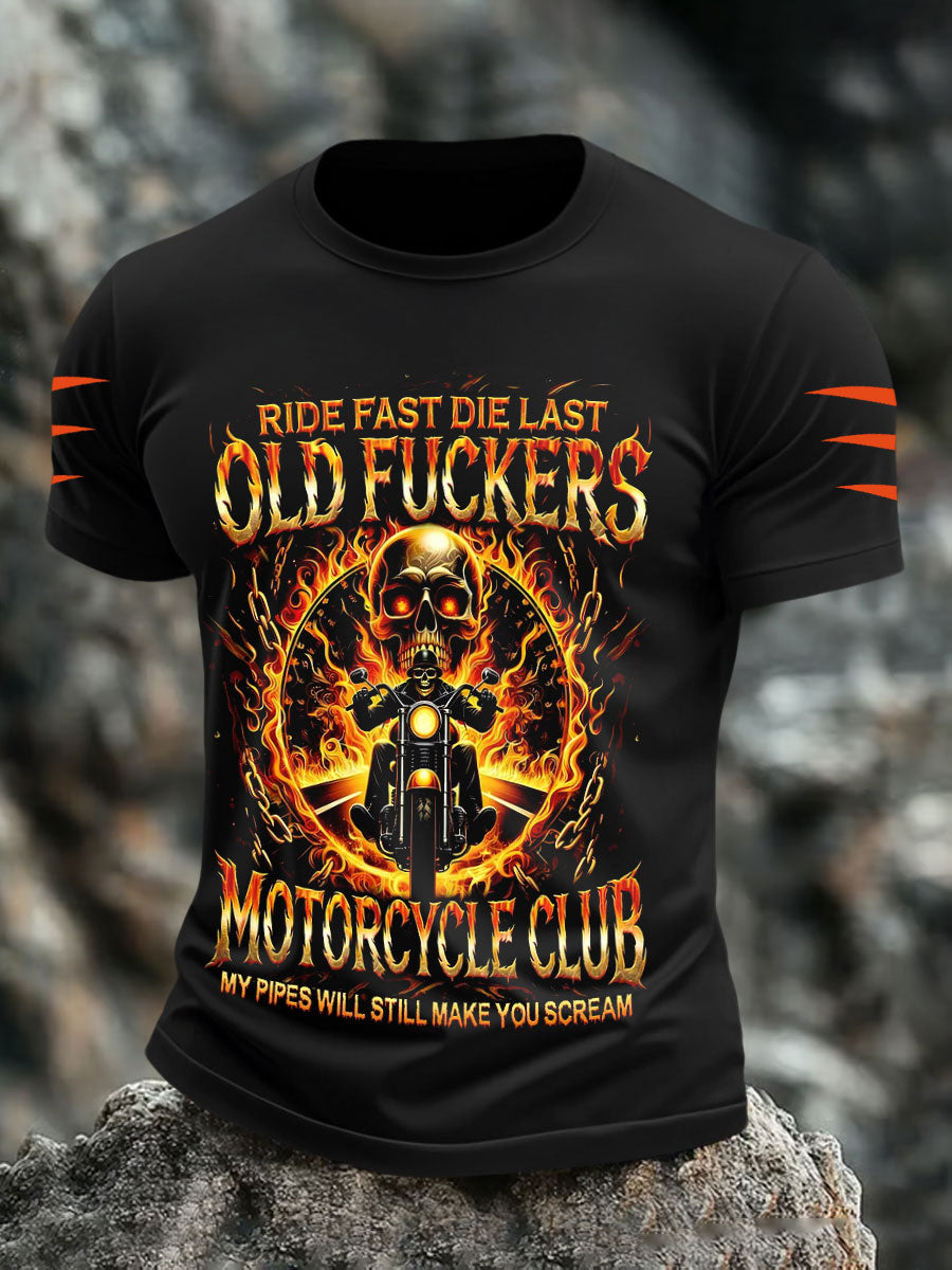 Men's 'Ride Fast Die Last Old Fuckers' T-Shirts