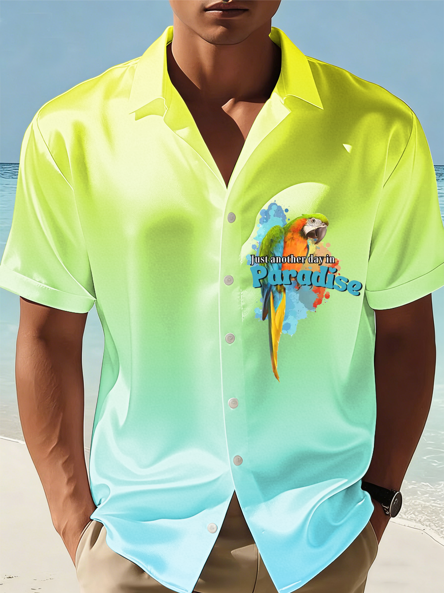 Men's Retro Jimmy Buffett satin Shirt