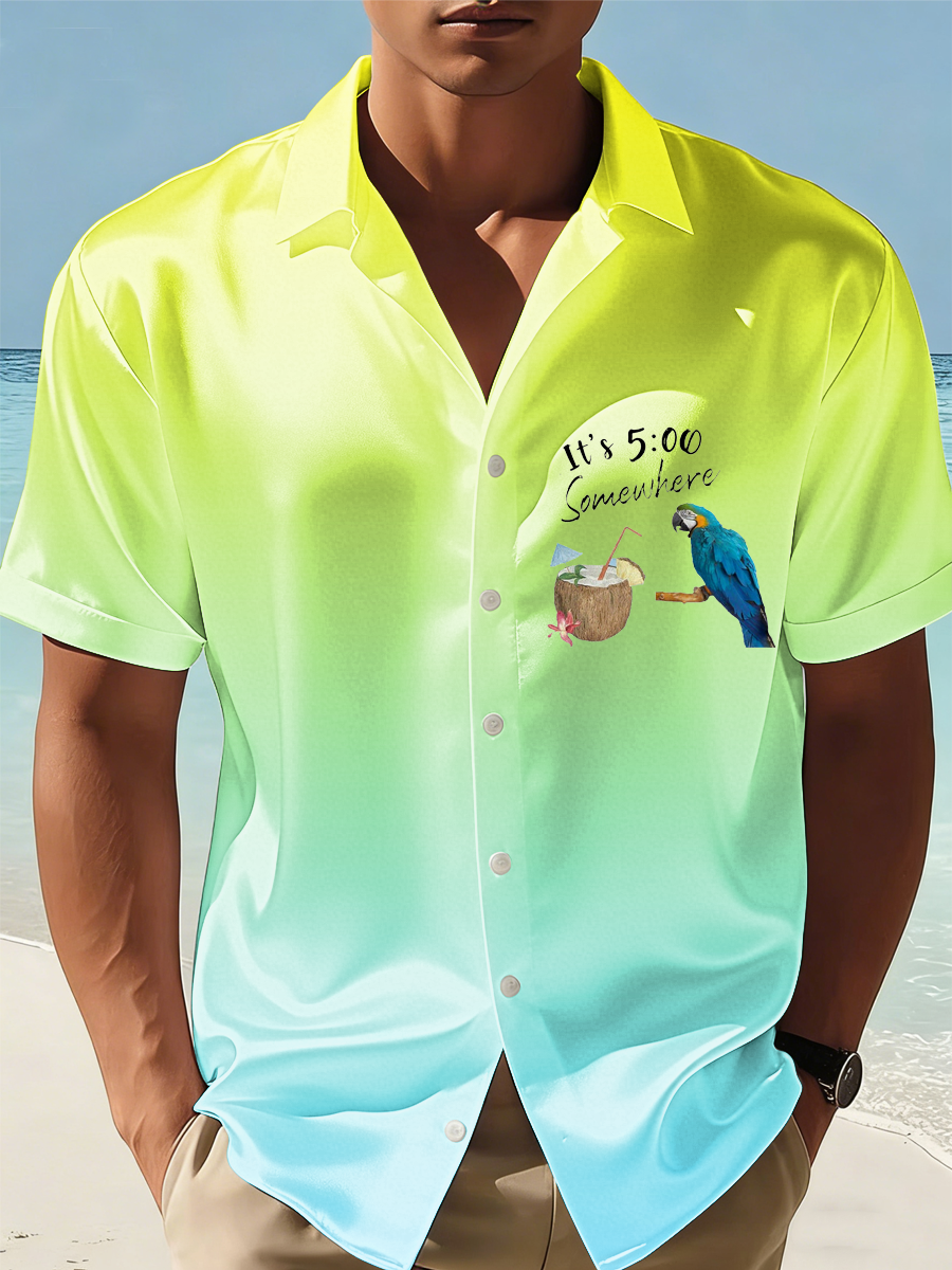 Men's It‘s 5 O'clock Somewhere satin Shirt