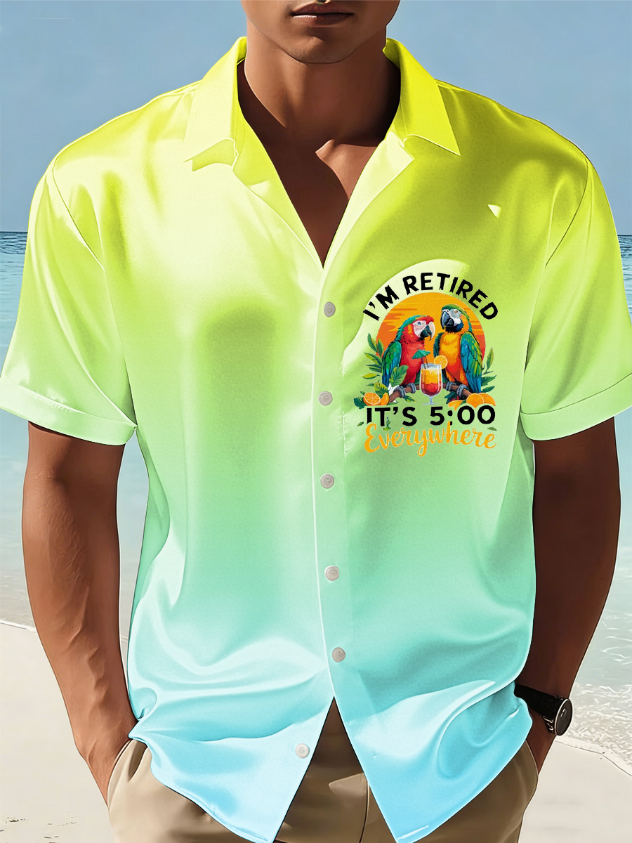 Men's It‘s 5 O'clock Somewhere satin Shirt