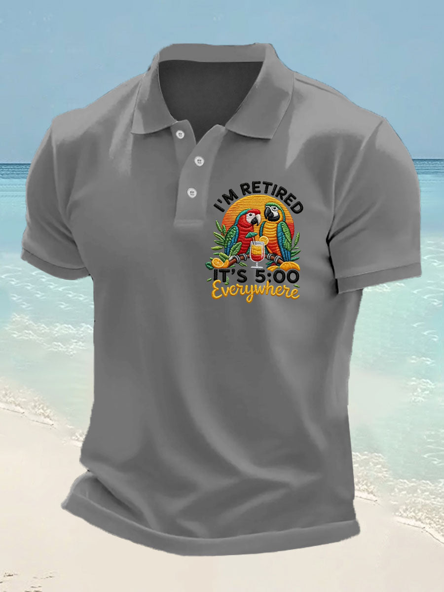 Men's It‘s 5 O'clock Everywhere Ptinted polo shirt