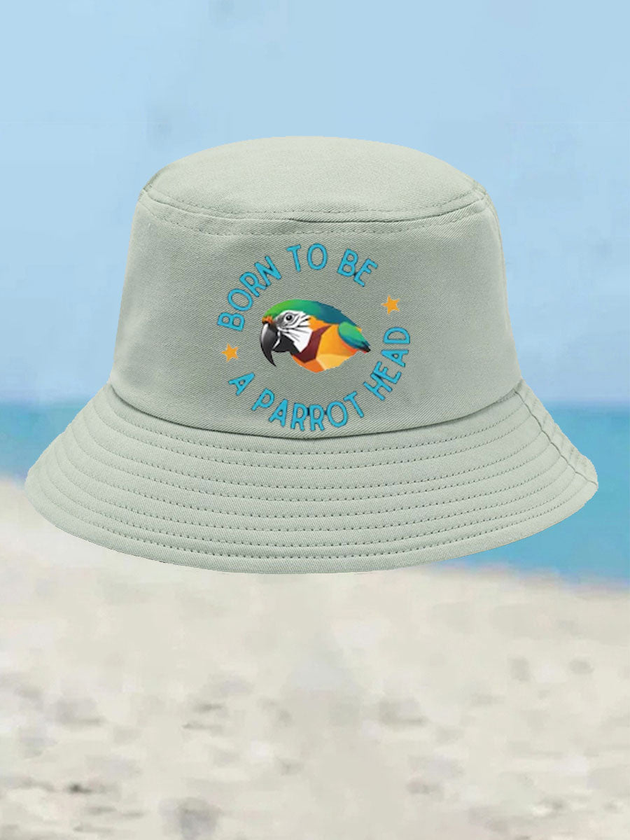 Unisex Born to Be a Parrot Head Print Hat