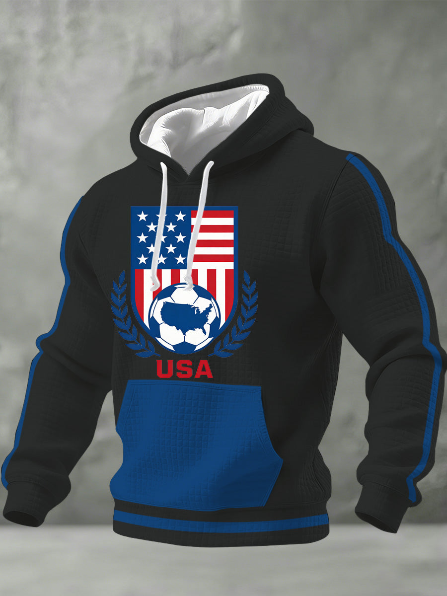 Men's 2026 Usa World Cup Support Printed Fan Hoodie