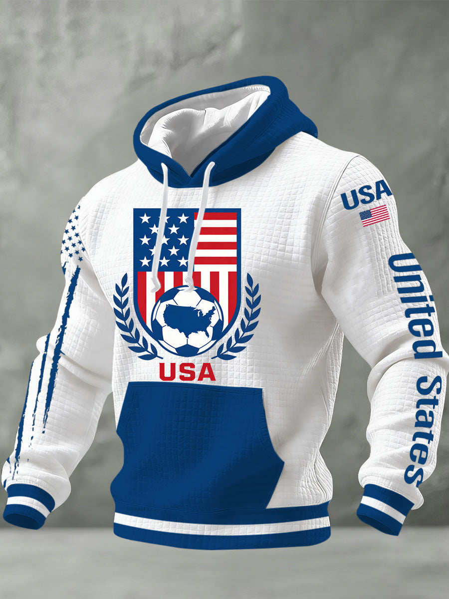 Men's 2026 Usa World Cup Support Printed Fan Hoodie