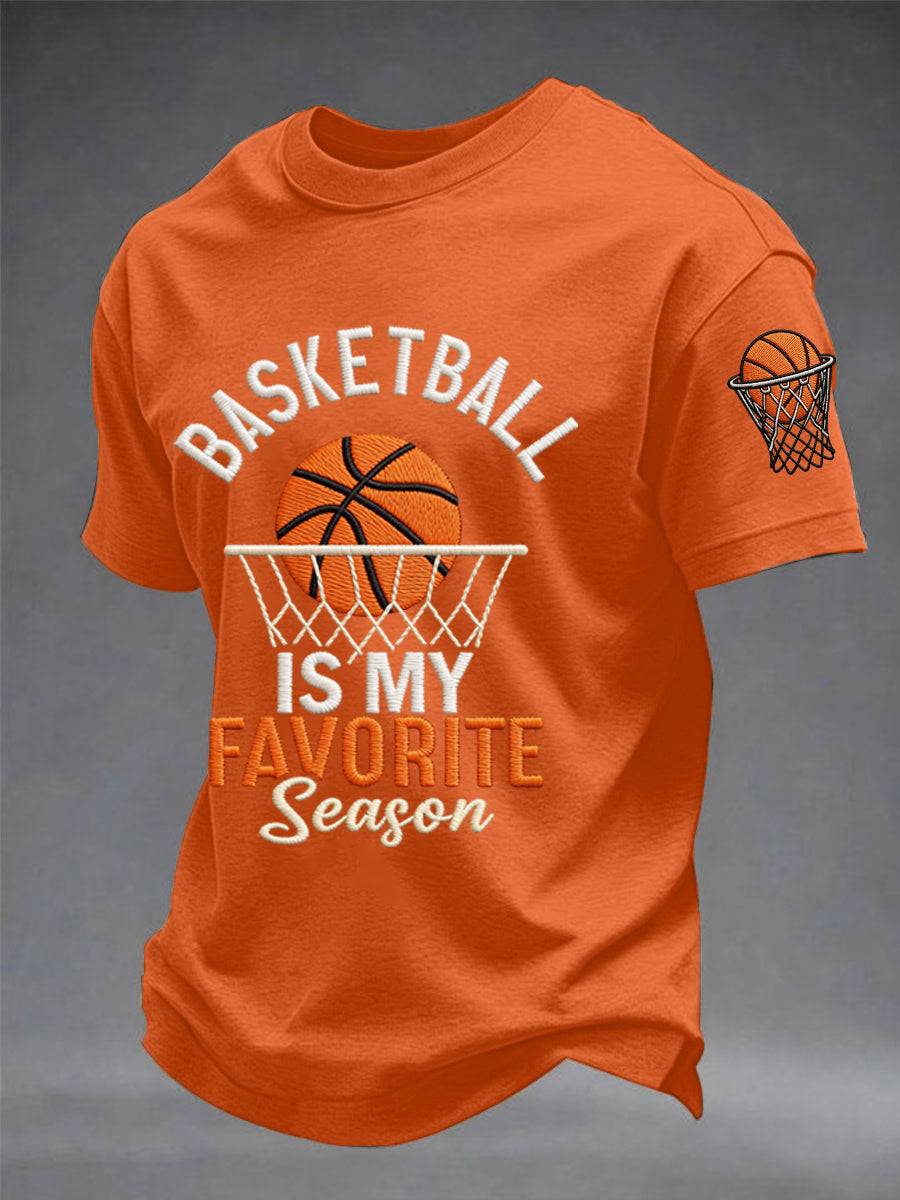 Men's Basketball Is My Favorite Season Print Basketball Lovers Gameday Casual Tee