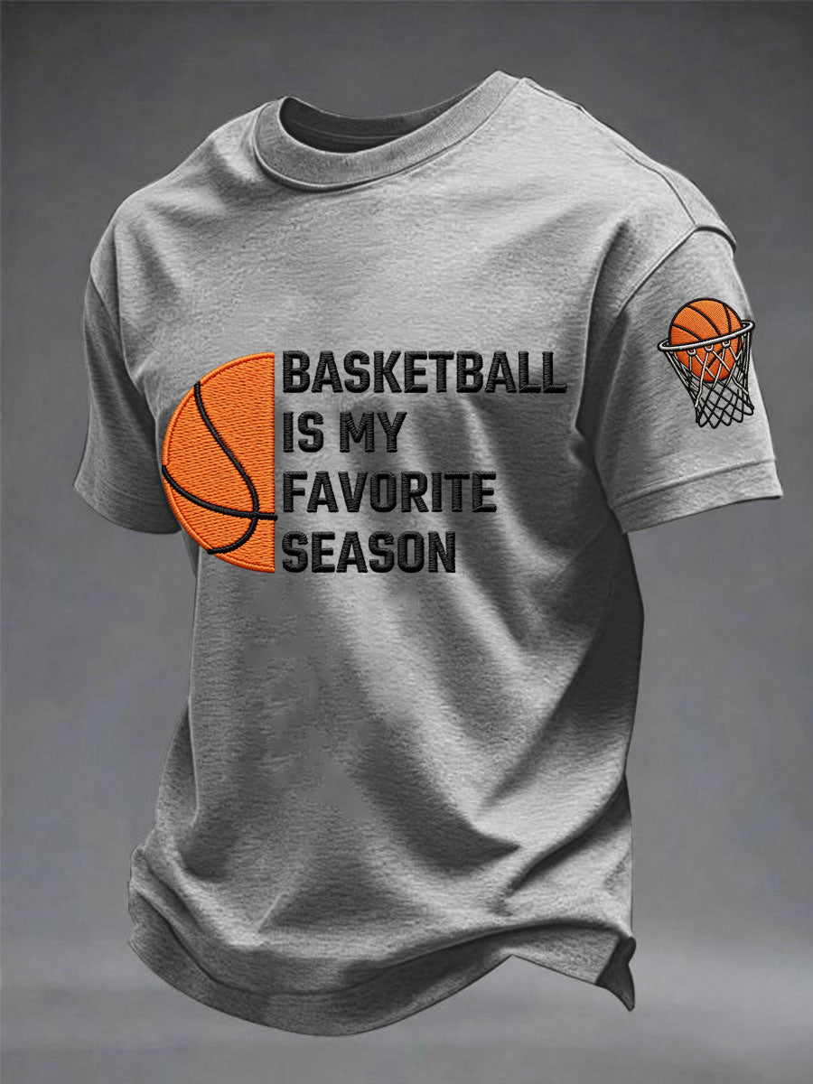 Men's Basketball Is My Favorite Season Print Basketball Lovers Gameday Casual Tee