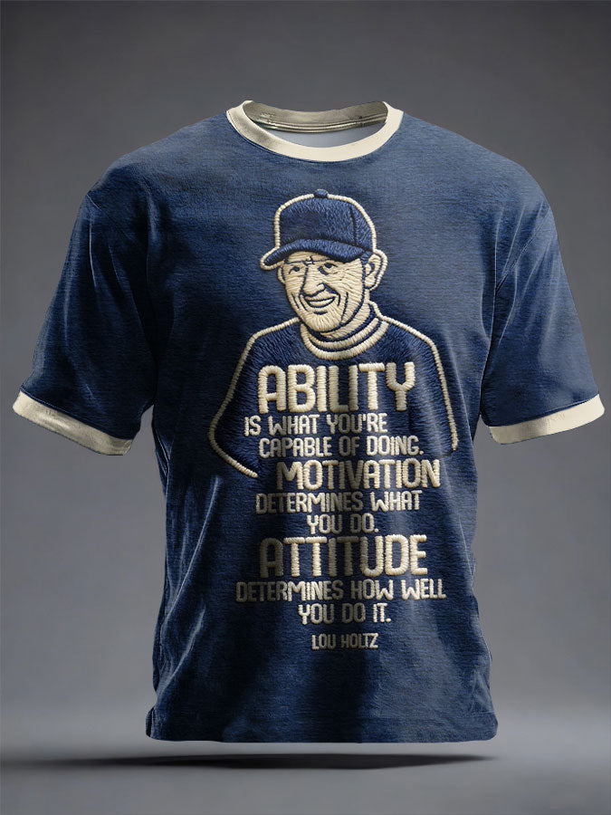 Men's Football Legend Coach Champion 88 Printed T-shirt