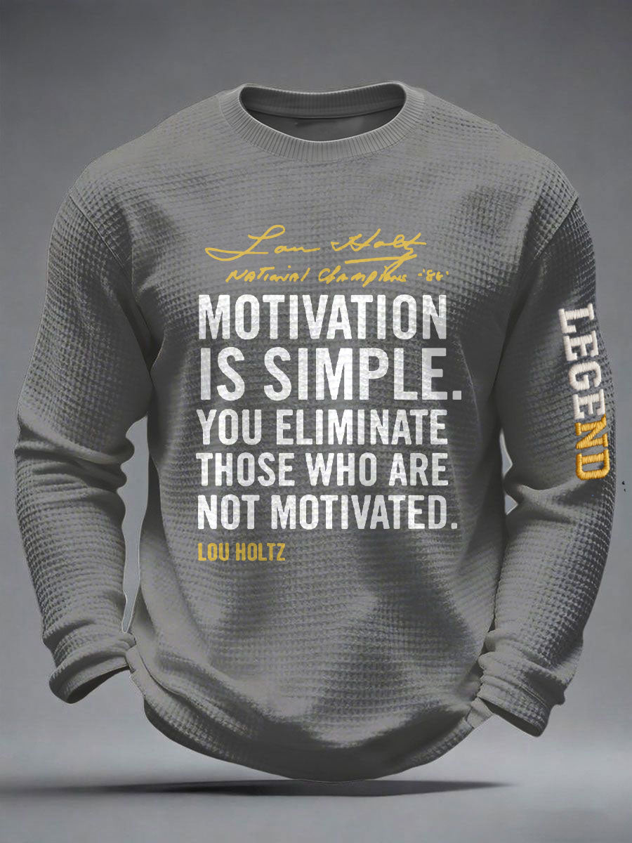 Men's Football Legend Coach Holtz Printed T-Shirt