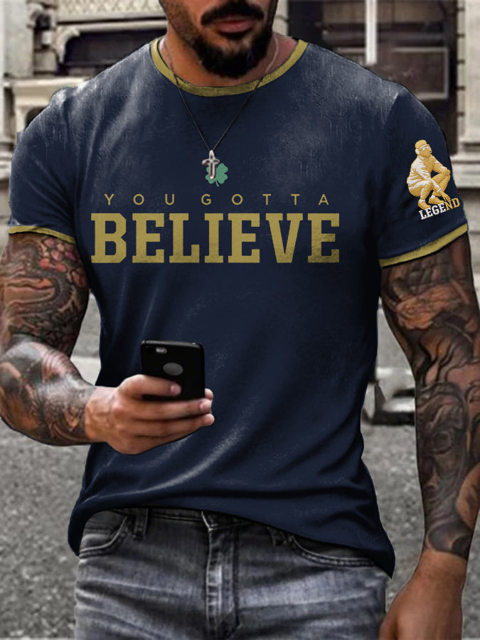 Men's Football Legend Coach Holtz Champion 88 Printed T-shirt